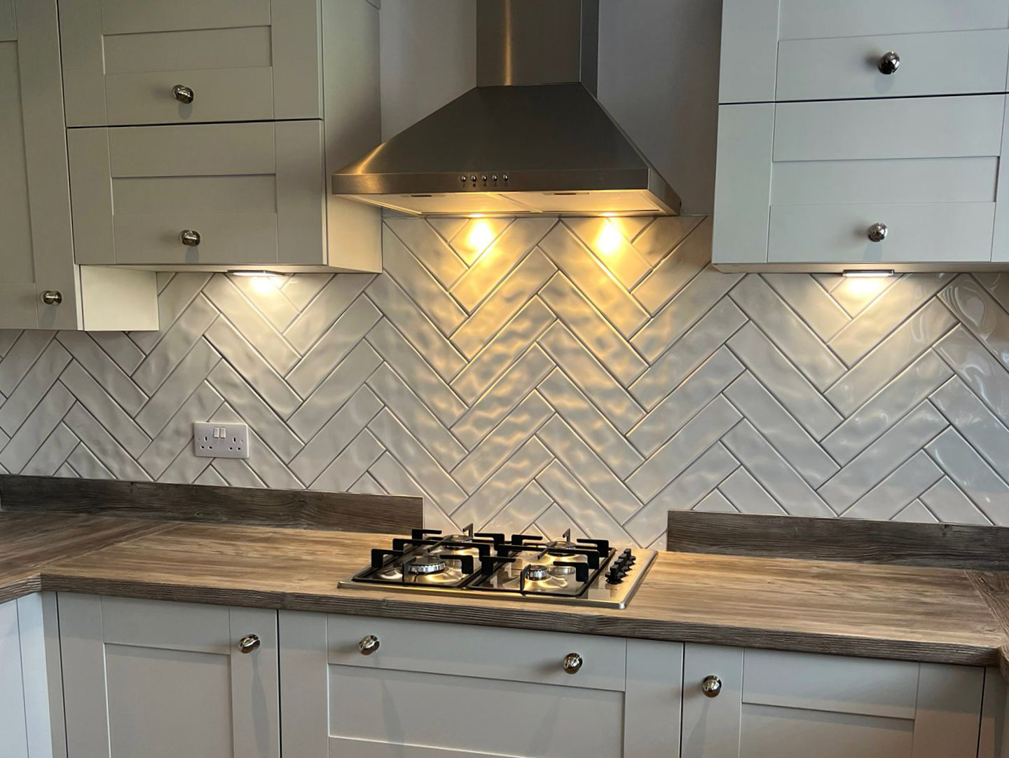 Back Splash Herringbone Tiles